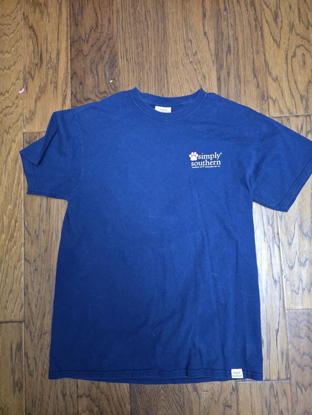 Simply Southern Deep Blue Short Sleeve Tee with Logo